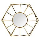 Decorative Mirrors - 32.5" X 4.53" X 28.5" Gold Glass Mdf Metal Gold Mirror