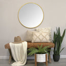 Decorative Mirrors - 28" X 0.4" X 28" Gold 4 Glass 4 Mdf Metal Wall Mirror