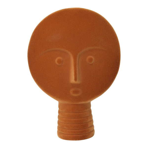 Garden Statues For Sale - 6.5" X 3.35" X 8.66" Orange Resin 4 Limestone Velvet Mask/Face Statue