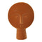 Garden Statues For Sale - 6.5" X 3.35" X 8.66" Orange Resin 4 Limestone Velvet Mask/Face Statue