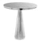 Sofa Side Table - 21'.5" X 21'.5" X 24" Raw Silver Aluminum Cone Large Side Table