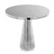 Sofa Side Table - 18" X 18" X 17'.5" Raw Silver Aluminum Cone Small Side Table