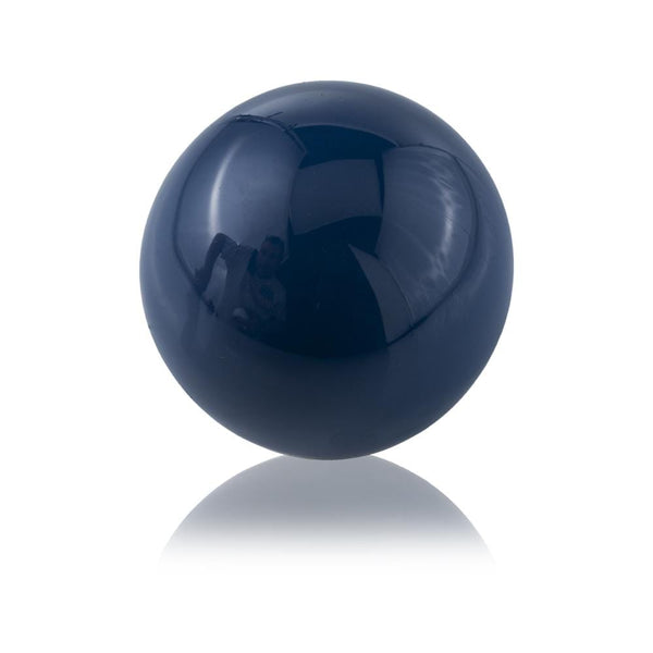 Decor Steals - 4" X 4" X 4" Blue Aluminum Classic Sphere