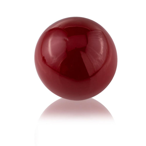Decor Steals - 4" X 4" X 4" Red Aluminum Poppy Sphere
