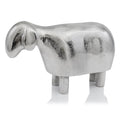 Sculptures For Sale - 4" X 11" X 6'.5" Silver Aluminum Silver Lamb Sculpture