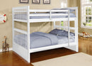 Full Over Full Bunk Beds - 80'.25" X 58'.5" X 68'.75" White Solid Wood and  Manufactured Wood Full/Full Bunk Bed