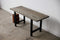 Wooden Bench - 36" X 14" X 17" Charcoal Ash Wood And Steel Entryway Dining Bench