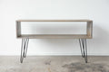 TV Console Table - 48" X 16" X 27.'75" Silver Maple And Steel TV Console