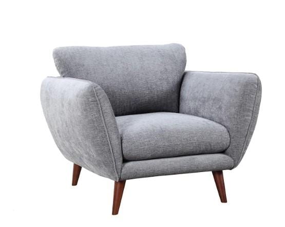 Modern Lounge Chair - 40" X 39" X 34" Gray Polyester Chair