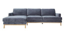 Grey Sectional Couch - 106" X 61" X 34" Gray Polyester Laf Sectional