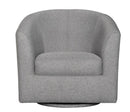 Swivel Chairs - 32" X 30" X 30" Gray Polyester Swivel Chair
