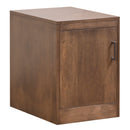 Wooden Cabinet - 17" X 22" X 24" Cappuccino Wood Rolling Door Cabinet