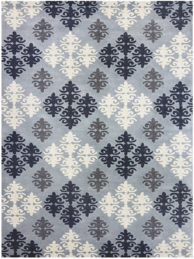 Area Rugs On Sale - 5" X8" X 0.5" Blue  Wool Area Rug