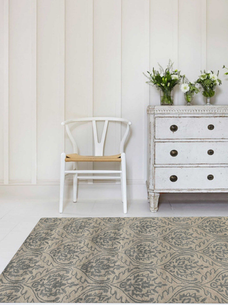 Area Rugs On Sale - 8" X10" X 0.5" Beige Wool Area Rug