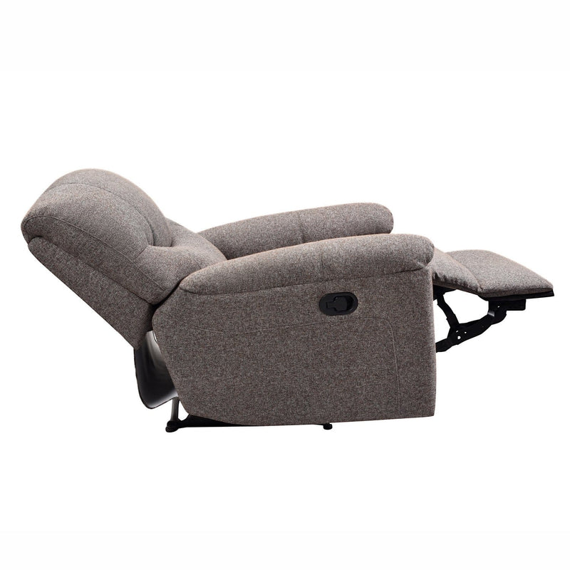 Best Recliners - 36'.22" X 41'.33" X 39'.8" Brown Fabric Manual Recliner