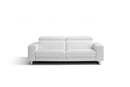 Modern Leather Sofa - 32" X 89" X 43" White Leather Sofa