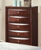 Wooden Chest - 32" X 17" X 48" Espresso Wood & Metal Chest