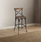Wooden Bar Stools - 18" X 20" X 43" Black Wood Bar Chair (1Pc)