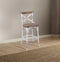 Wooden Bar Stools - 18" X 20" X 43" White Wood Bar Chair (1Pc)