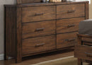 Tall Dresser - 59" X 16" X 36" Oak Metal Dresser