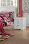 White Nightstand - 22" X 16" X 24" White Metal Nightstand