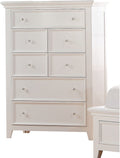 White Chest of Drawers - 36" X 18" X 50" White Wood Chest