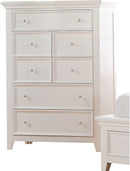 White Chest of Drawers - 36" X 18" X 50" White Wood Chest