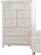 White Chest of Drawers - 36" X 18" X 50" White Wood Chest