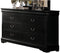 Black Dresser - 57" X 15" X 33" Black Wood Dresser