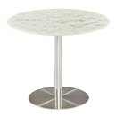 Kitchen and Dining Room Tables - 37.01" X 37.01" X 30.32" 37" Round Dining Table Top in White Marble