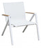 Furniture Sale - 34" X 26" X 25" White Aluminum Armchair