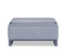 Grey Ottoman - 16" X 40" X 36" Gray Acrylic Ottoman
