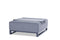 Grey Ottoman - 16" X 40" X 36" Gray Acrylic Ottoman
