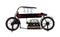 Metal Rack - 14" X 72" X 35" Black and Red Black And Red Motorcycle Wine Rack