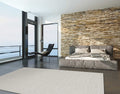Kitchen Rugs - 60" X 84" X 0.'5" Ivory Polyester Rug