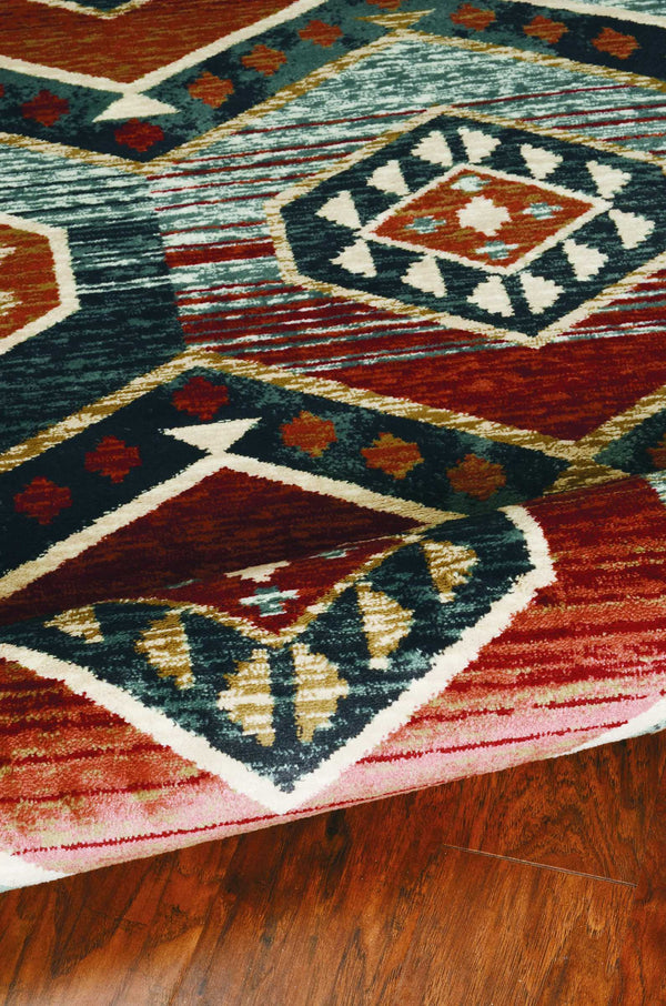 Red Rug - 94" X 118" X 0.'5" Red Polypropelene Rug