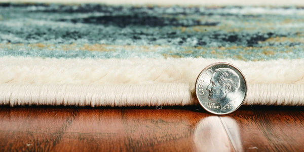 Rugs For Sale - 63" X 91" X 0.'5" Ivory/Blue Polypropelene Rug