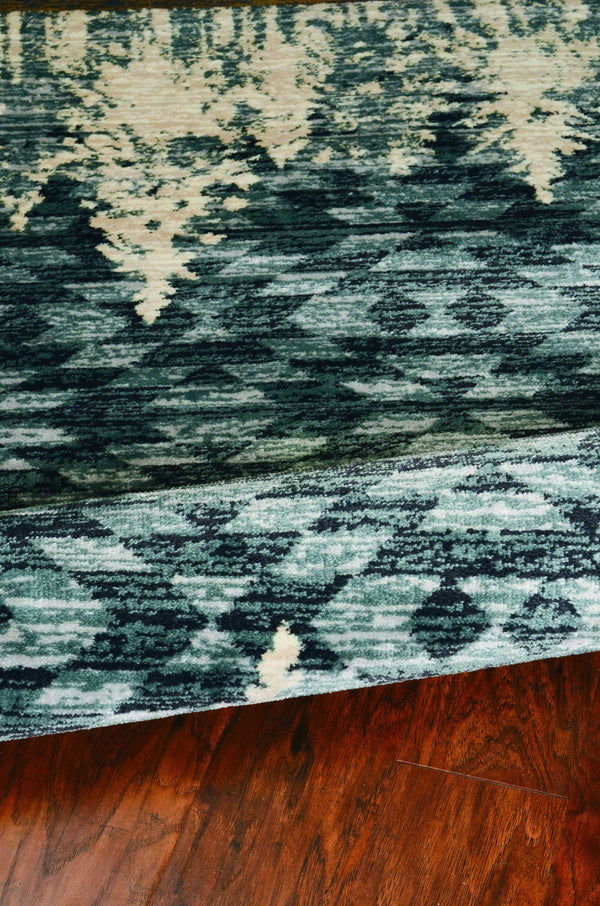Dining Room Rugs - 94" X 118" X 0.'5" Slate Blue Polypropelene Rug