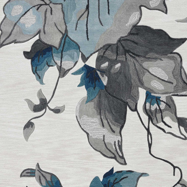 Rugs For Sale - 39" X 63" X 0.'5" Ivory Blue Polyester Rug