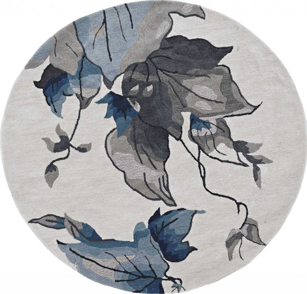Rugs For Sale - 96" X 126" X 0.'5" Ivory Blue Polyester Rug