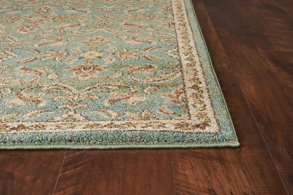 Dining Room Rugs - 31" X 96" X 0.'5" Turquoise Polypropylene Rug