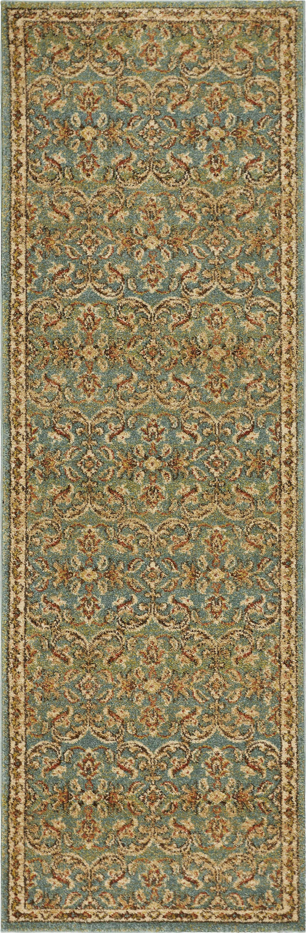Dining Room Rugs - 63" X 91" X 0.'5" Turquoise Polypropylene Rug