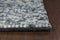 Blue Rug - 39" X 63" X 0.'75" Blue Wool Rug