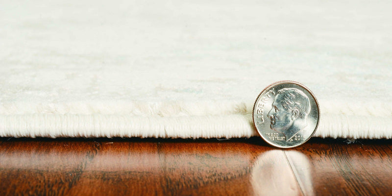Living Room Rugs - 63" X 91" X 0.'25" Ivory Polypropelene / Viscose Rug