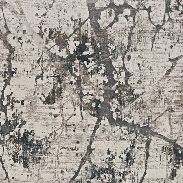 Living Room Rugs - 39" X 55" X 0.'25" Ivory/Mist Polypropelene / Viscose Rug