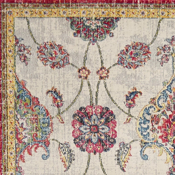 Living Room Rugs - 94" X 134" X 0.'25" Ivory Polypropylene Rug