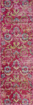 Pink Rug - 63" X 91" X 0.'25" Pink Polypropelene Rug