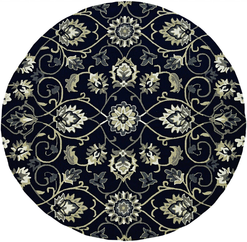 Navy Blue Rug - 60" X 90" X 0.'25" Navy Polypropelene Rug