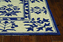 Designer Rugs - 24" X 36" X 0.'25" Sand/Blue Polypropelene Rug