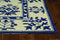 Designer Rugs - 24" X 36" X 0.'25" Sand/Blue Polypropelene Rug